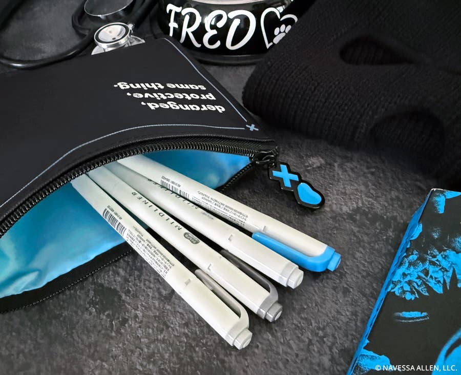 Lights Out: Faceless Man Surveillance Pen & Pencil Pouch - Image 3